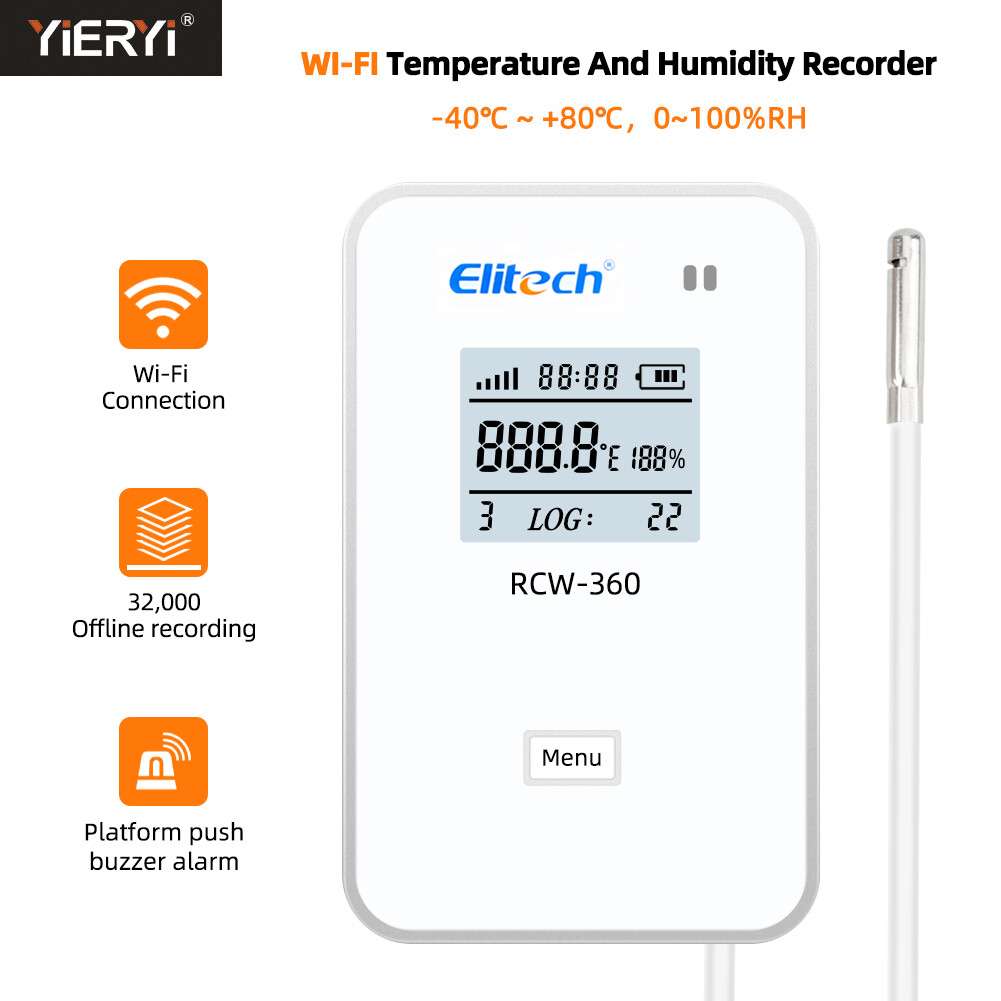 RCW-360 WIFI Remote Wireless Temperature and Humidity Data Logger Temperature Recorder Data Logger APP Cloud Data Storage