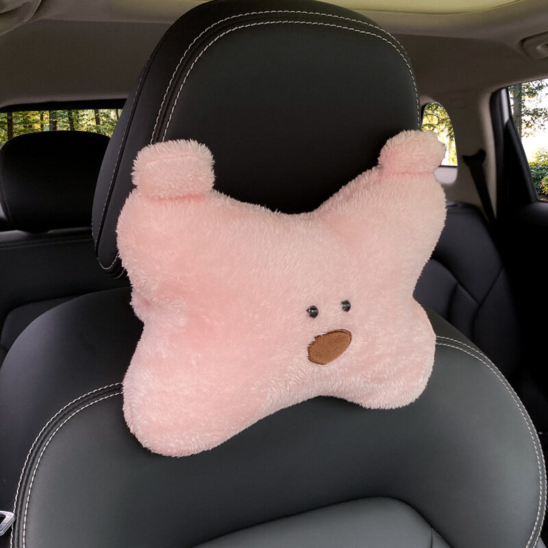 XINLANYASHE car pillow car headrest car neck pillow lumbar pillow car neck pillow backrest in the car Car, car interior accessories, cute, car headrest, car neck pillow, car backrest pillow car seat belt cover stripe