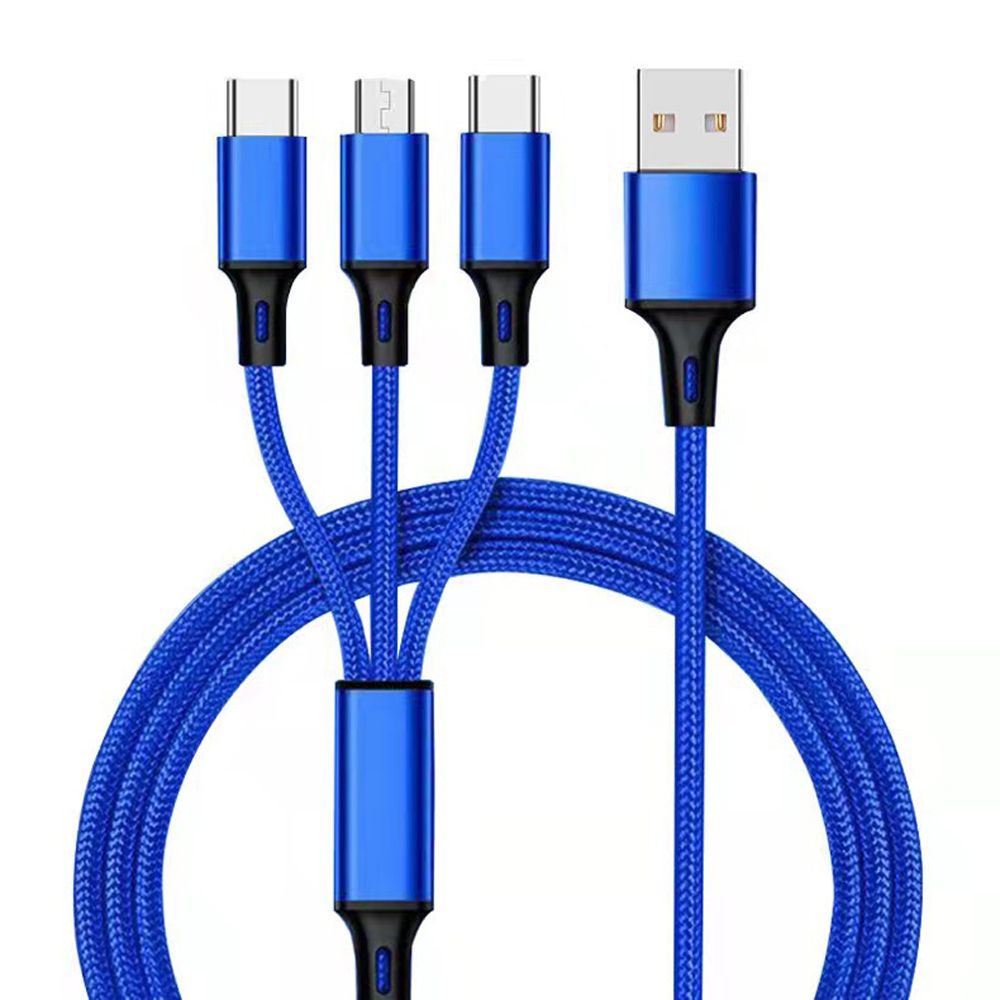 GEHW Universal High Quality Data Lines Powerbank Charger IOS Type C Data Cable Data Cord Charging Cable Fast Charger Wire 3 in1 USB Cable
