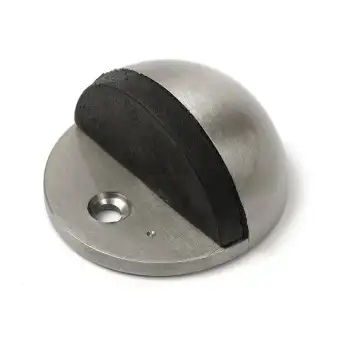 Qinyu Metal Oval Door Stop Door Stopper Floor Doorstop Rubber