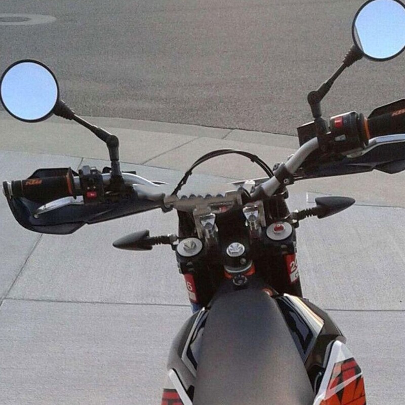 Universal Folding Motorcycle Side Rearview Mirror 10mm For Yamaha Honda
