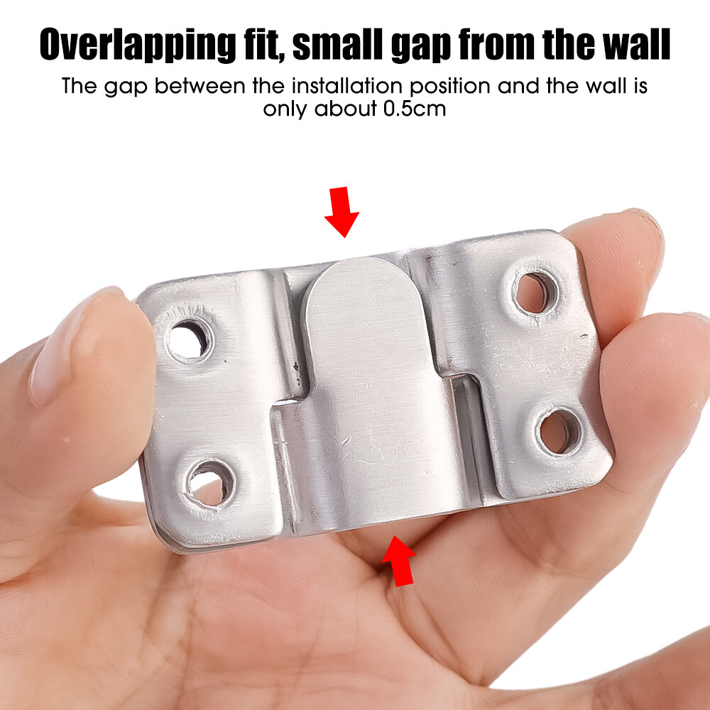 Stainless Steel Interlocking Hangers Recessed Stands Picture Frame Mounting Hooks