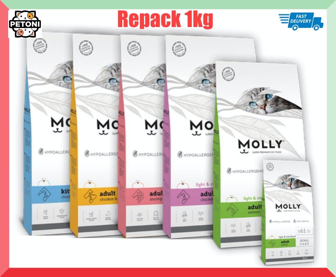 Molly Super Premium Cat Food Repack 1kg Lazada