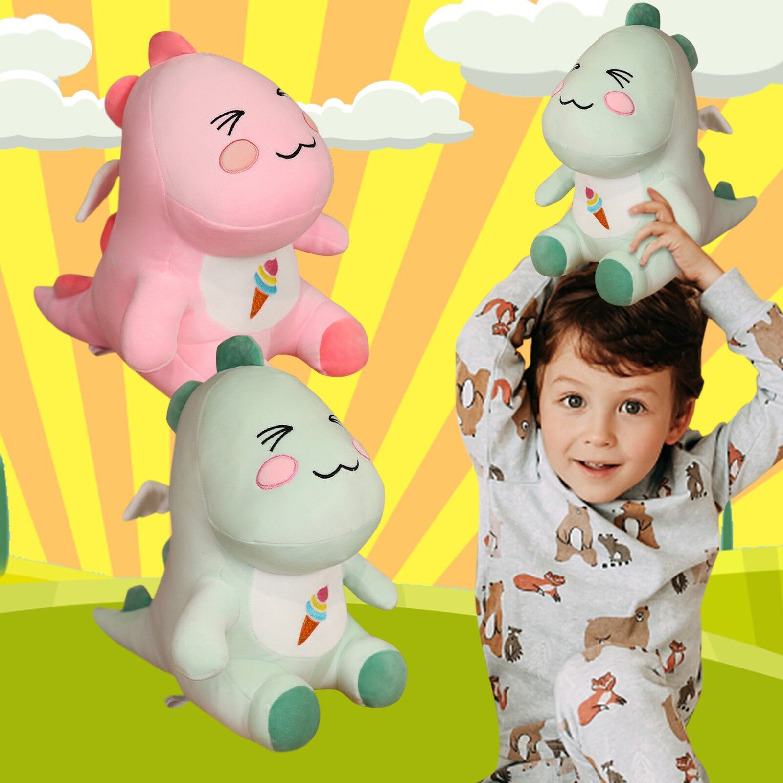Angry Plush Khủng Long Nhồi Bông Trọng Lượng Động Vật Nhồi Bông Trọng