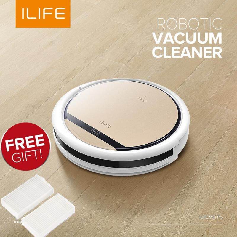 ILIFE V5S Pro Intelligent Robotic Vacuum Cleaner Cordless Dry Wet Sweeping Suction Cleaning Machine Self Charging For Floor, Cement, Ceramic tile, Wooden floor, Undercoat carpet,Grass Singapore
