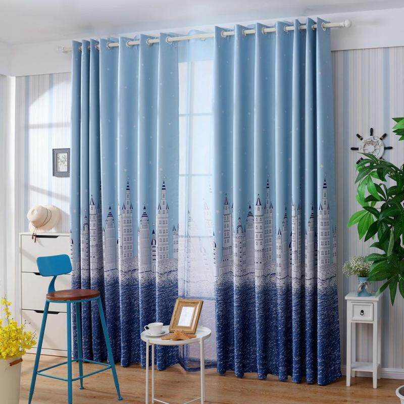 Castle Blackout Rèm Window Shading Màn Hình Vải Rèm Phòng Ngủ (Kích Thước: Dài X Cao 100X250Cm) Chỉ Một Chiếc