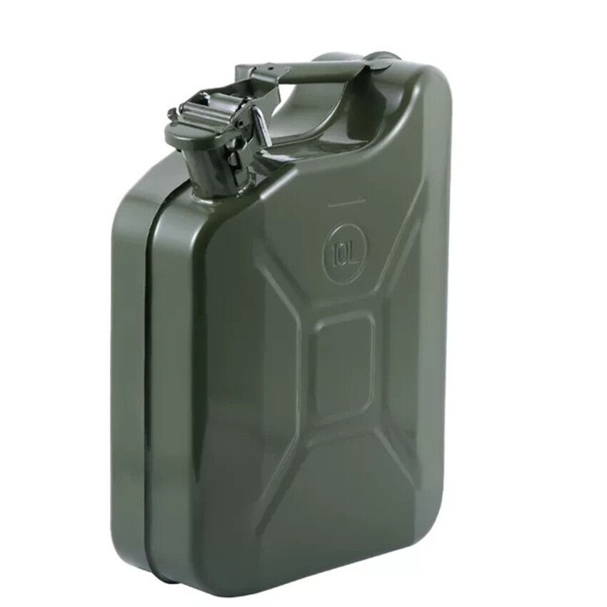 【High Quality】5L/10L/20L Car Metal Jerry Can Thicken Auto Fuel Tank Petrol Cans Barrels Can US Style Gas Spare Container Glanded Gasoline Drums