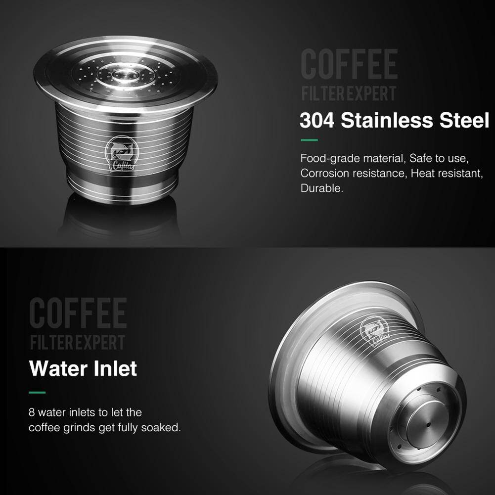 Reusable Stainless Steel Coffee Capsule Cup Nespresso Coffee Filter Set