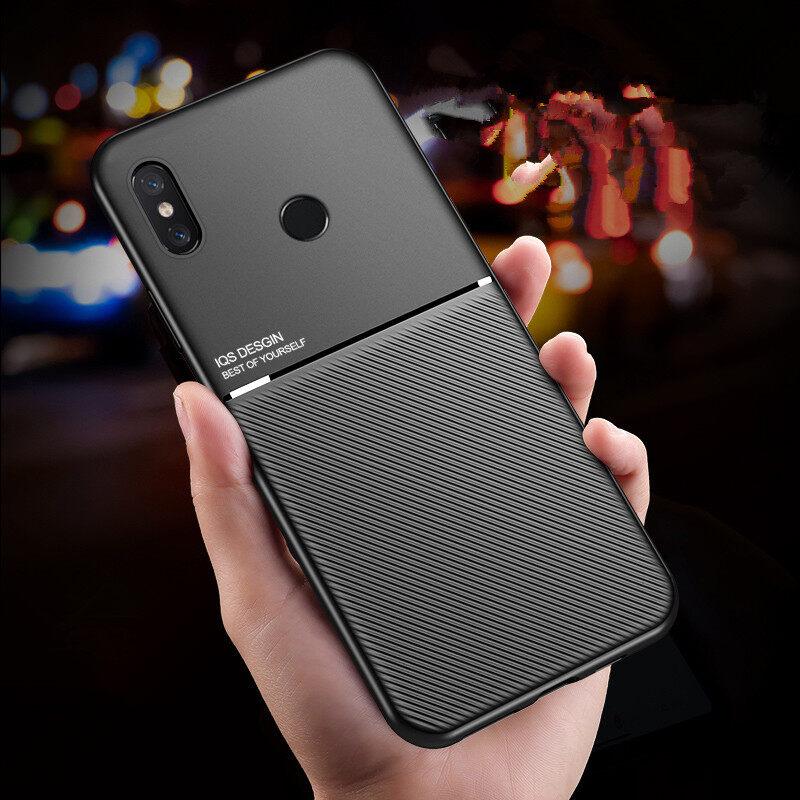 Hontinga For Xiaomi Redmi Note 5 Note 5 Pro Case Slim Leather Texture Casing Fahion Slim Matte Protective Phone Case Cove Shockproof Cases Coque Handphone Case