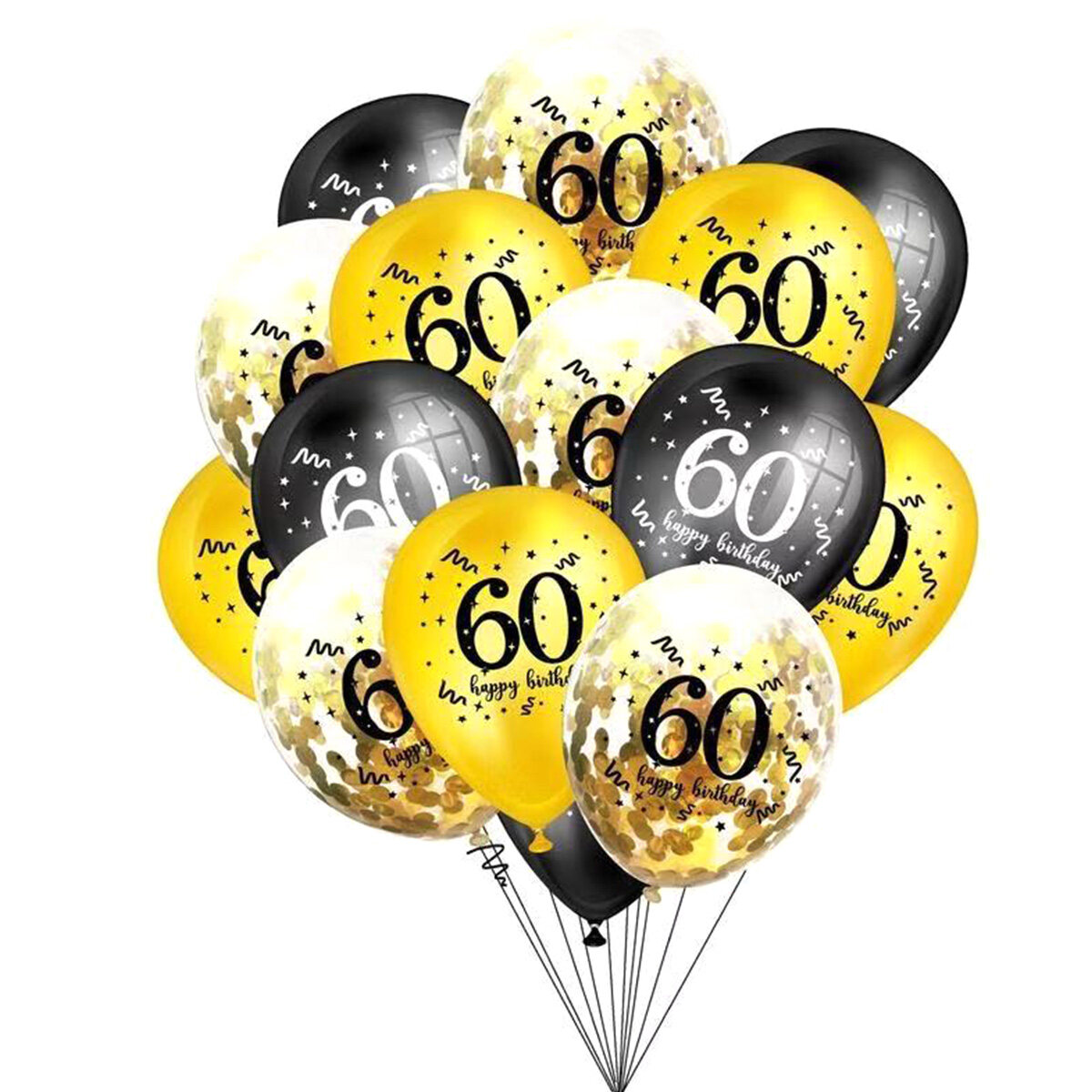 Birthday Balloons 15 Pcs 50th 60th Birthday Balloon Kit for Men or ...