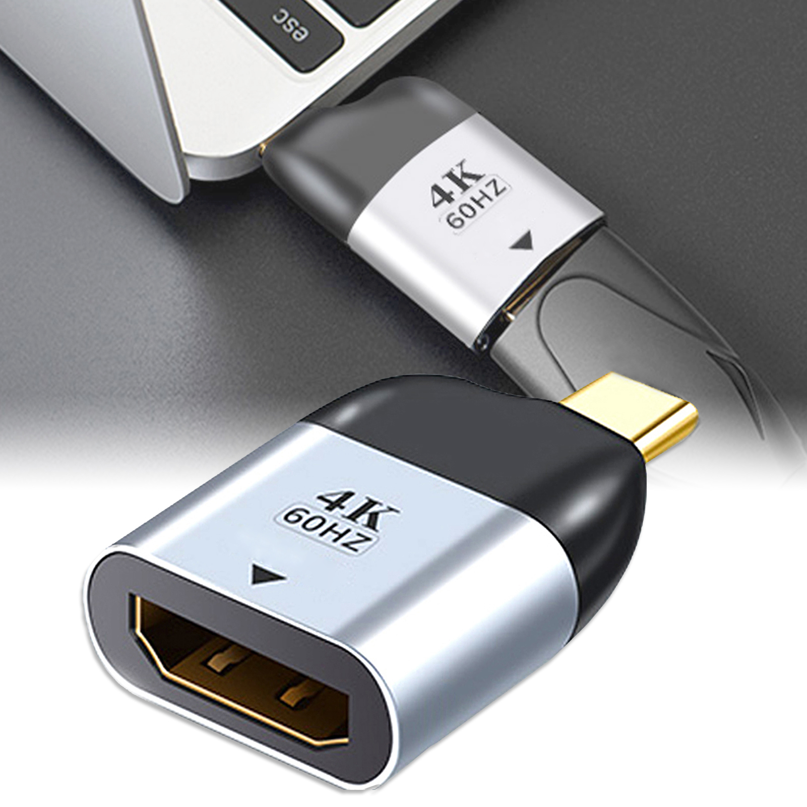 Cáp Tương Thích Pureone USB Type C Sang HDMI, Bộ Chuyển Đổi 4K 60HZ Cho Thunderbolt 3