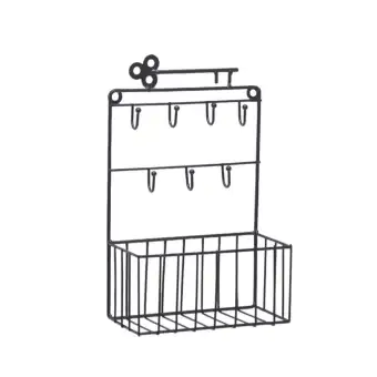 Wall Mounted Mail And Key Holder 7 Hook Rack Organizer Pocket Key Holder 7 Hook Rack Organizer Pocket