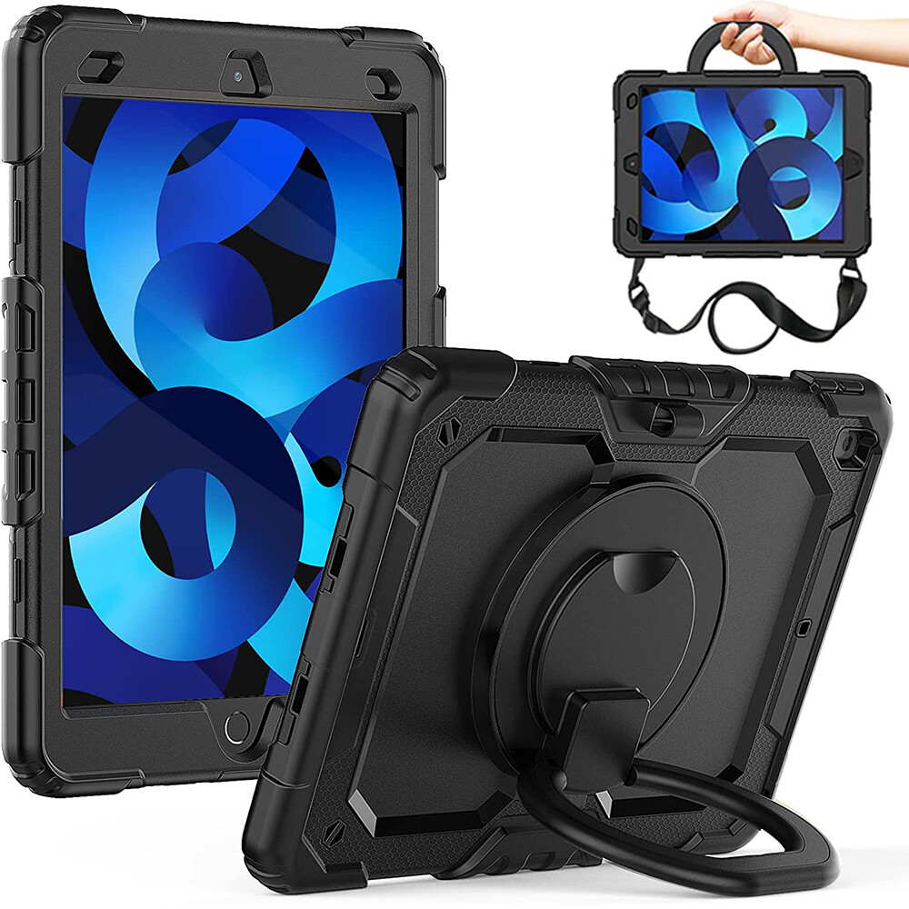 360 rotating multi-functional handle ring pencil holder shockproof case for ipad 10th gen 10.9 inch 2022, ipad 9th/8th/7th gen 10.2 inch,ipad air 5 air 4,pro 11 2021 2022,ipad 6th 5th gen,air 3,air 2,mini 6 5 4