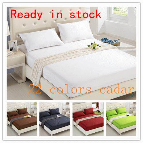 SINGLE FITTED SHEET with Matching Pillowcases In 22 Colours