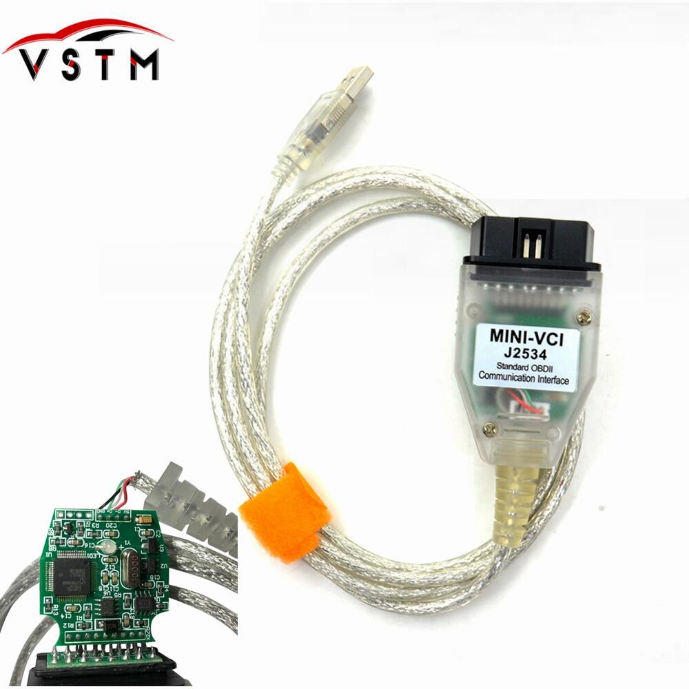 MINI VCI V13.00.022สำหรับ Toyota J2534 OBD OBD2สายเคเบิลรถยนต์วินิจฉัยอัตโนมัติเครื่องมือสแกนเนอร์  Tis Techstream Minivci พร้อม FTDI FT232RL - iewo9238 - ThaiPick