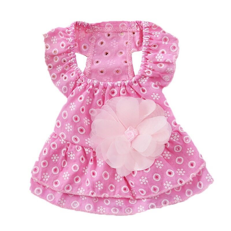 Dog Dress Váy Ren Hoa Cotton Cho Nữ Công Chúa Thú Cưng