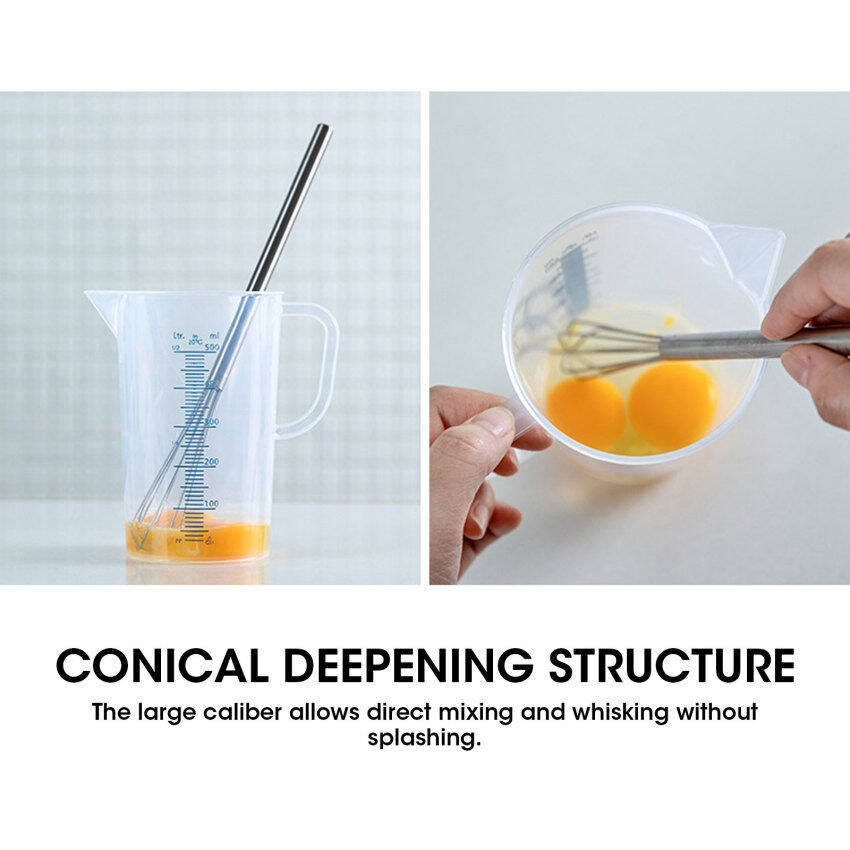 Nhựa tốt nghiệp cốc đo lường nhà bếp Baking lỏng biện pháp Jug cup container trong suốt đổ vòi Cốc Trộn công cụ
