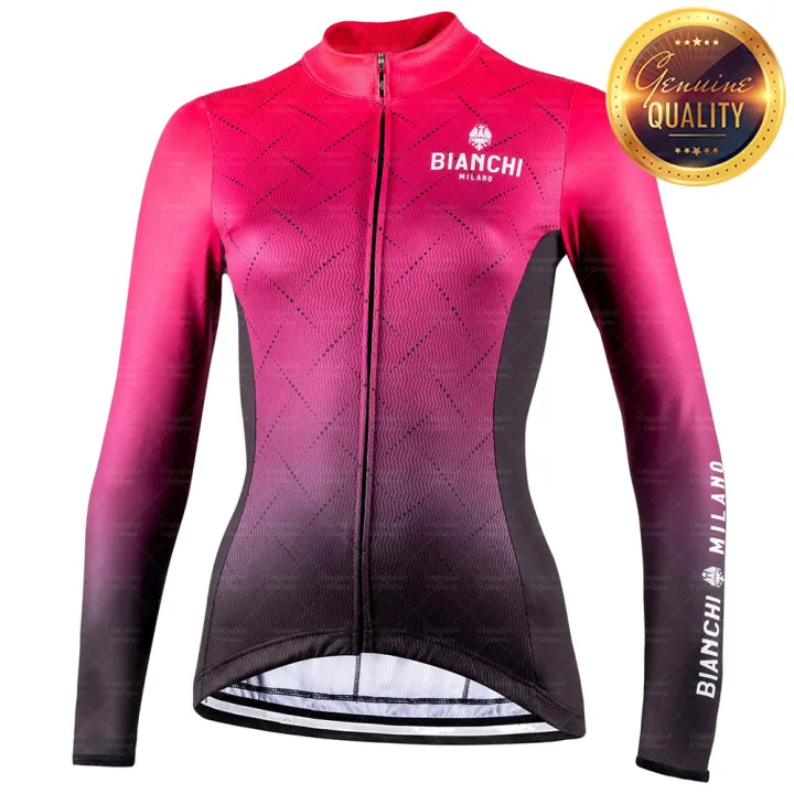 bianchi long sleeve cycling jersey