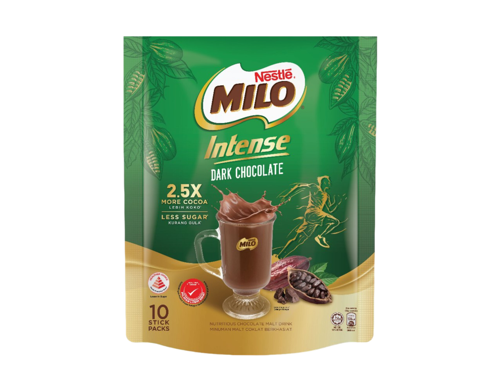 NESTLE Milo Intense Dark Chocolate Nutritious Malt Drink Powder Pouch ...