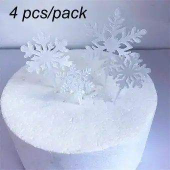 4pcs Glitter Party Ornament Decorations Wedding Cupcake Tag Cake