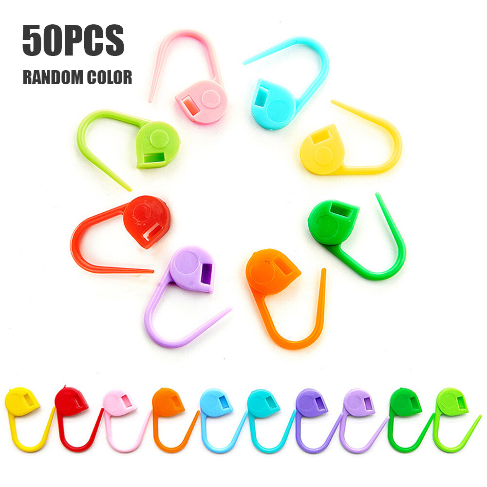 50Pcs Mixed Suit Multicolor Plastic Knitting Needle Crochet Pin Hooks Tapestry Wool Yarn Needles Children DIY Hand Crafts Sewing Tools