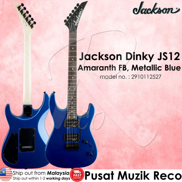 Jackson JS Series Dinky JS12 24 Frets Electric Guitar with Tremolo, Amaranth Fingerboard, Metallic Blue Malaysia