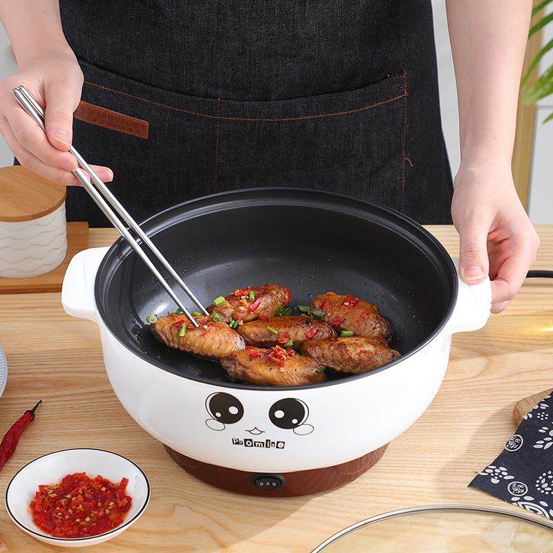 2.8l 800w Nonstick Multifunction Electric Cooking Pot Mini Cooker Steam Hot Pot Electric Skillet For Travel Hostel Household / Dormitory Students / Office Staff By 555 Girl