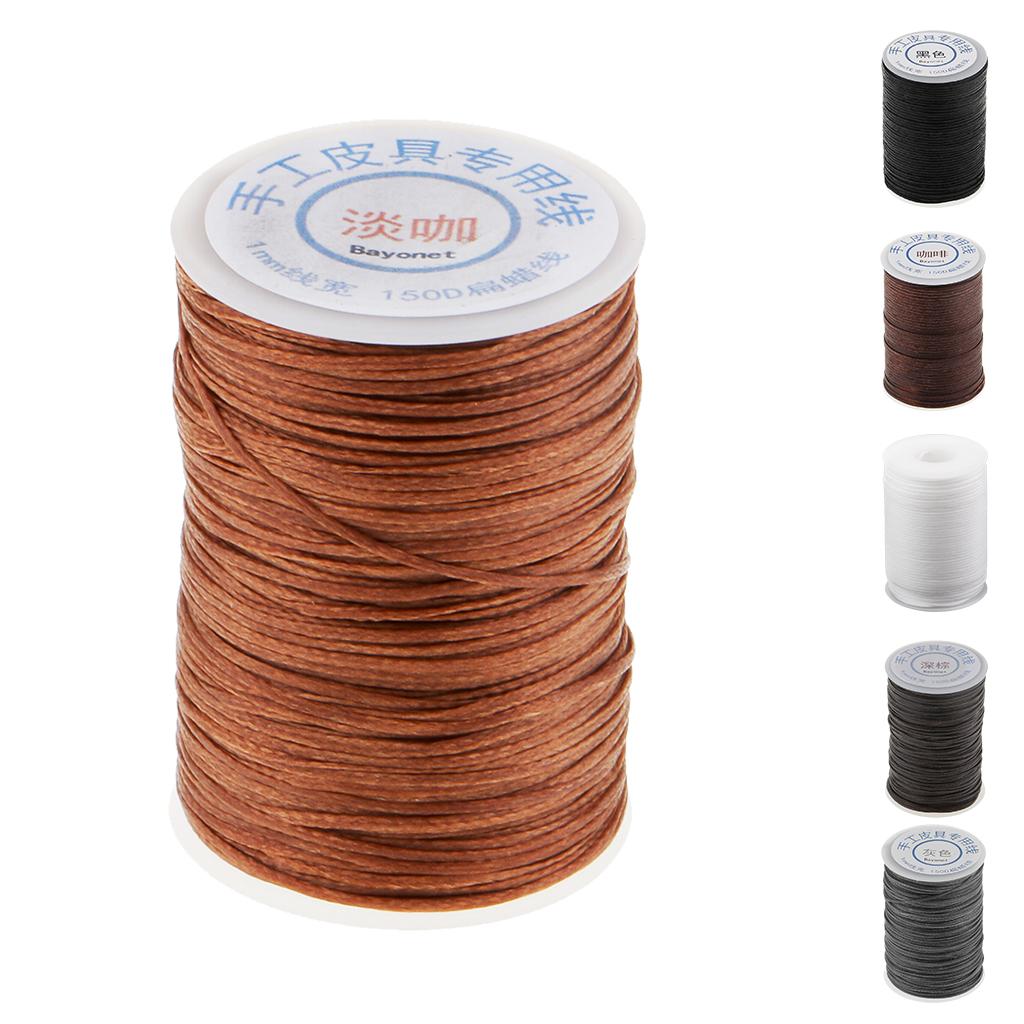 Blesiya 1 Cuộn Chỉ Sáp May Vá Chắc Chắn Polyester Dài 60M Phụ Kiện Thủ Công Bằng Da Đường Kính 1Mm