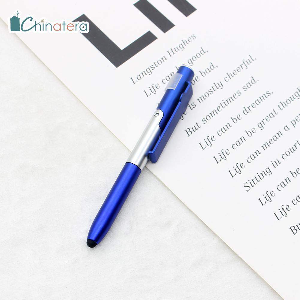4 in 1 Multi-functional LED Folding Light Pen Screen Stylus Touch Ballpoint Pen Universal Mini Capacitive Pen for Tablet Cellphone