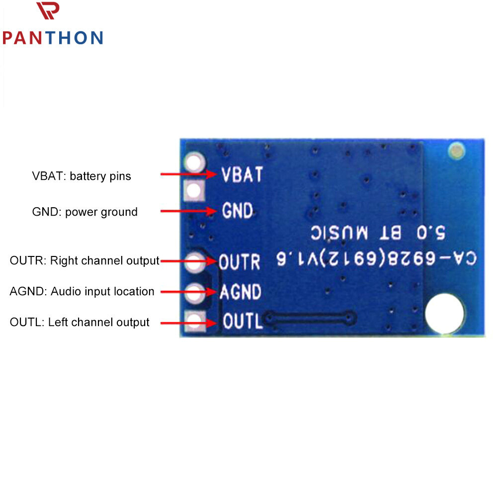 Panthon Không Dây Màu Xanh Răng 5.0 Mp3 Mạch thu phát âm thanh CA-6928 Màu Xanh Răng Lossless Giải Mã Mạch thu phát âm thanh Mô-đun âm thanh nổi