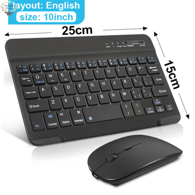 HK Mini Wireless Bluetooth-compatible Keyboard Mouse Set Rechargeable Compatible For Android Ios Windows
