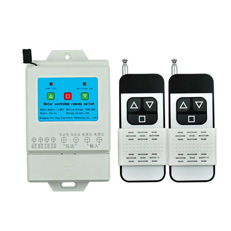 Rf 433Mhz Wireless Remote Control Switch DC 12V 24V 10A Motor Forward And Reverse Controller Automatic Door/Rolling Door Garage
