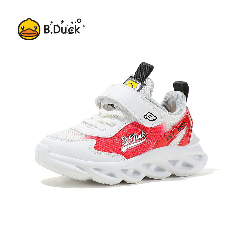 B.Duck Sneakers Anti-Collsion and Soft Boys' Sneakers Children's Comfortable and Fashion Sneakers Boys And Girls Baby Shoes Summer Soft Soled Leather Sneakers