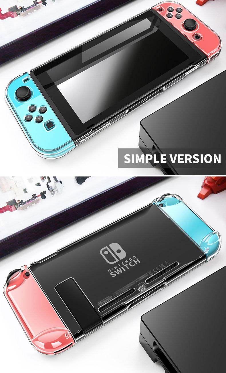 TOPZERO Ốp Bảo Vệ Trong Suốt PC Pha Lê Có Thể Tháo Rời Cho Nintendo Switch NS NX Ốp Lưng Cứng