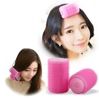 [Cutewomen2020] 2PCS / SET Air Bangs Curling Tube Styling Clip Iron Fixed Self-Adhesive Bangs Roll Hair Plastic Curlers on Sale