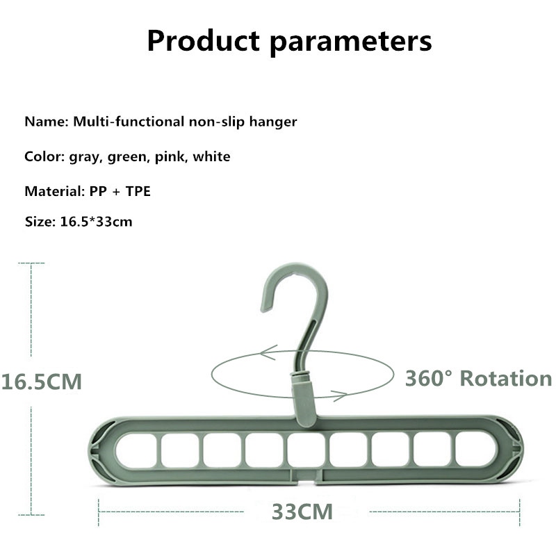 [HOT W] Magic Multi-port Support hangers for Clothes Drying Rack Multifunction Plastic Clothes rack drying hanger Storage Hangers