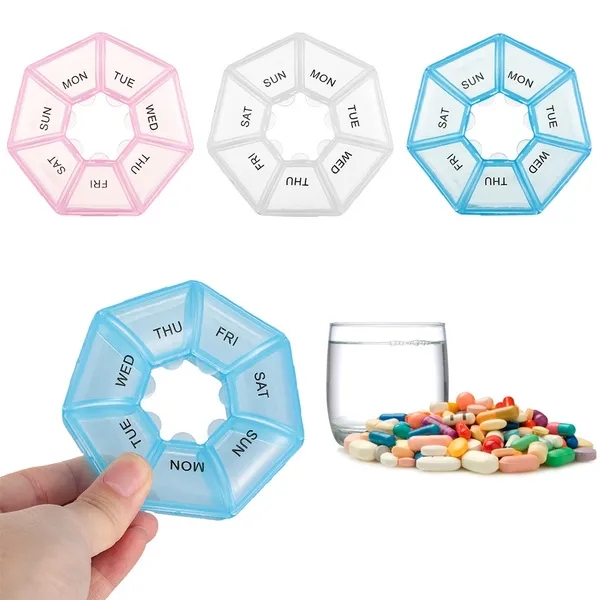 7 Grids Portable Weekly Pill Box Storage Container Mini Medicine Organizer Tablet Dispenser Splitters