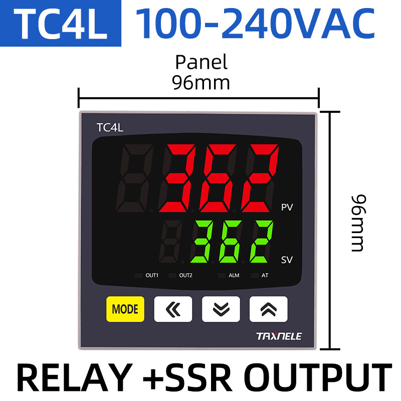Digital pid thermostat dual output universal input tc4s tc4h tc4l tc4m temperature controller regulator ssr relay 110vac 220v