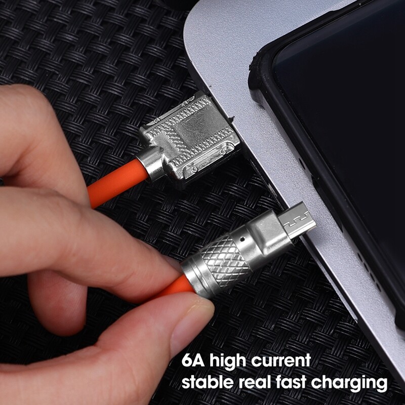 Cáp USB sạc siêu nhanh 120W 6A Silicone lỏng sạc nhanh sạc Micro USB dòng dữ liệu Huawei dây cáp cho XIAOMI