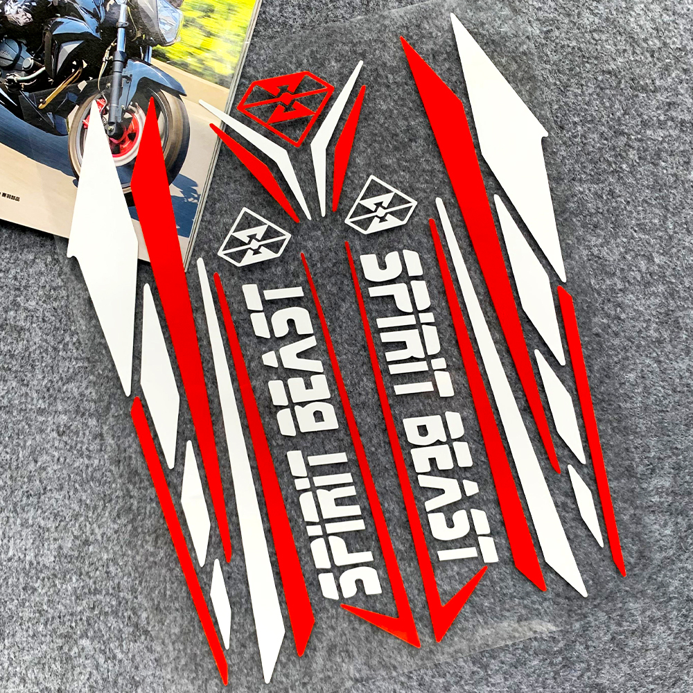 3D Reflective Sticker Motorcycle Retrofit Style Fuel Tank Decal Yamaha Honda Kawasaki Front Windshield Fairing Fashion Decorative Sticker
