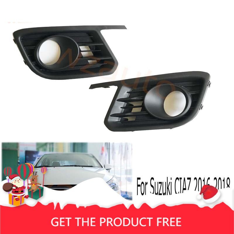 For suzuki ciaz 2015 2016 2017 2019 2018 front bumper fog light foglight fog lamp foglamp frame cover lid cap