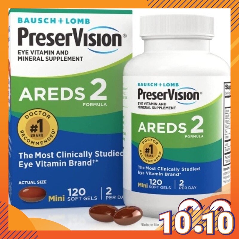 PreserVision AREDS 2 Eye Vitamin & Mineral Supplement Contains Lutein