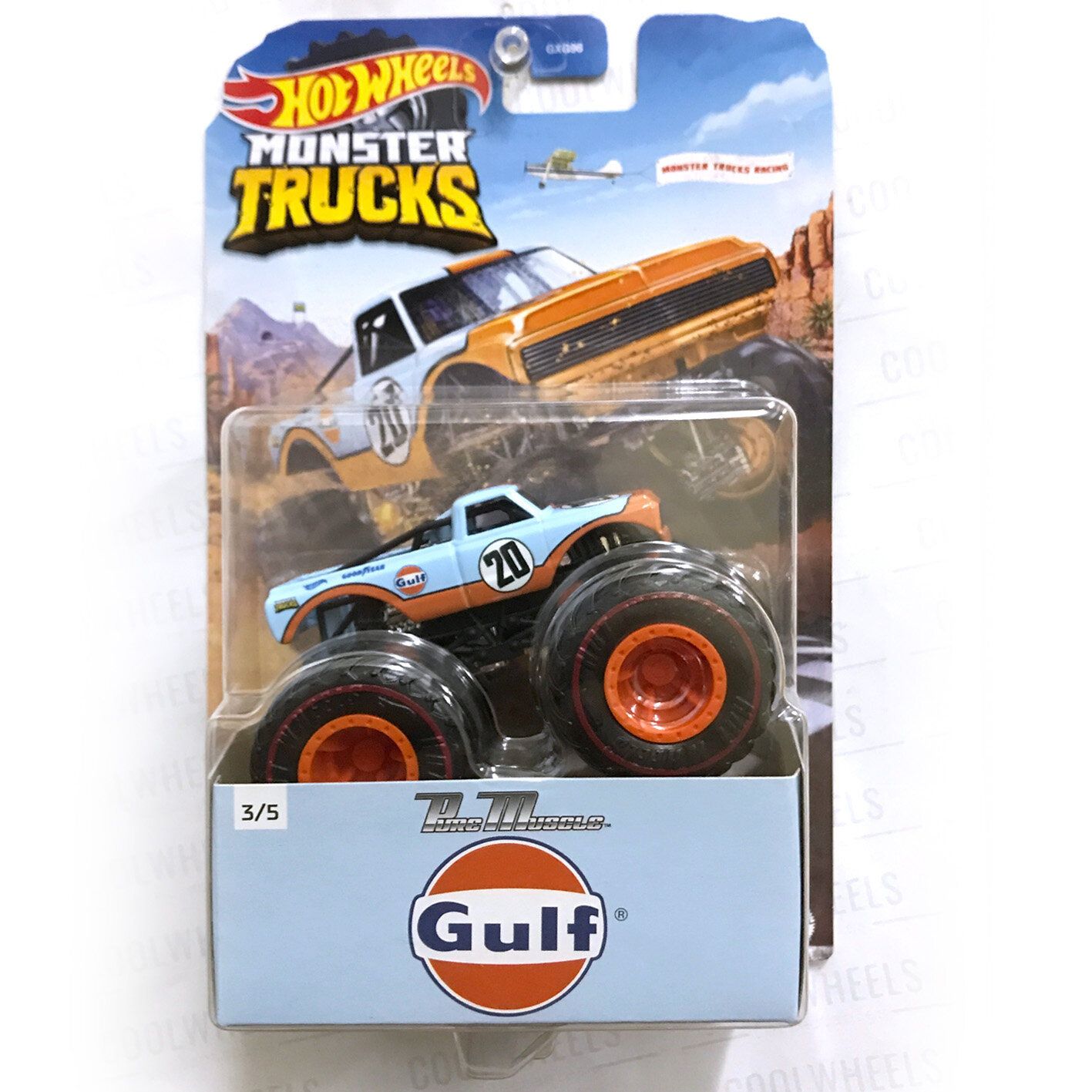 Hot Wheels 2020 Monster Trucks Racing Series Pure Muscle Gulf