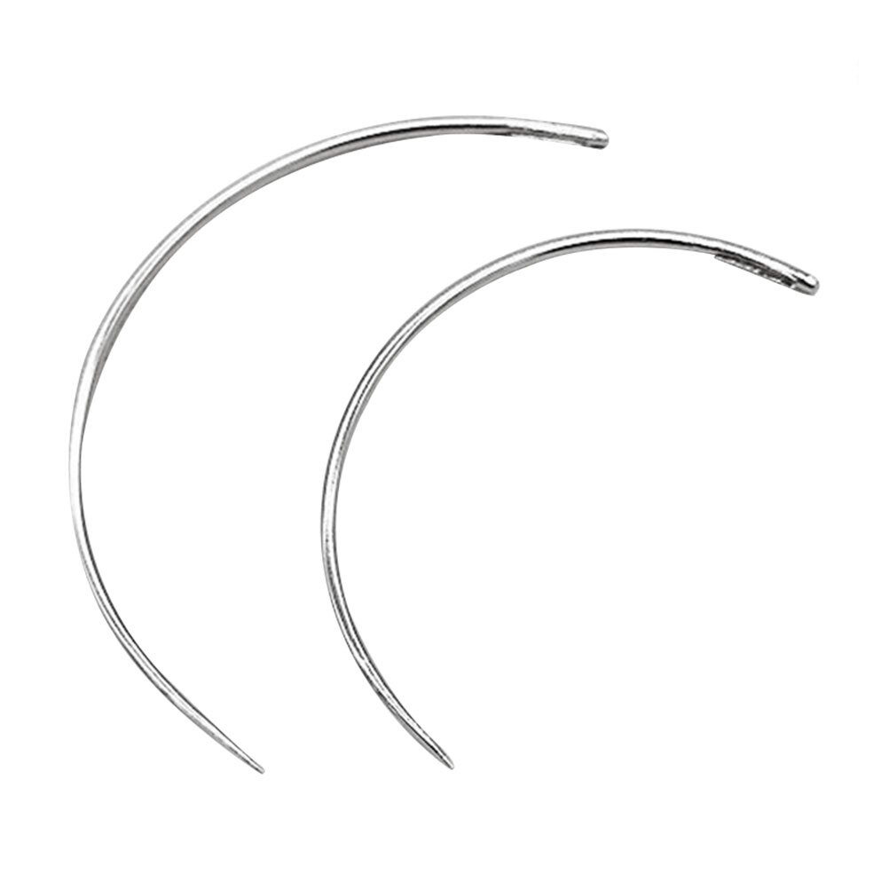 Rosenice【hàng Có Sẵn】 50 Chiếc Kim Cong Kim Dệt Loại C Kim Khâu Tay Kim Da (2.0 Inch + 2.5 Inch)