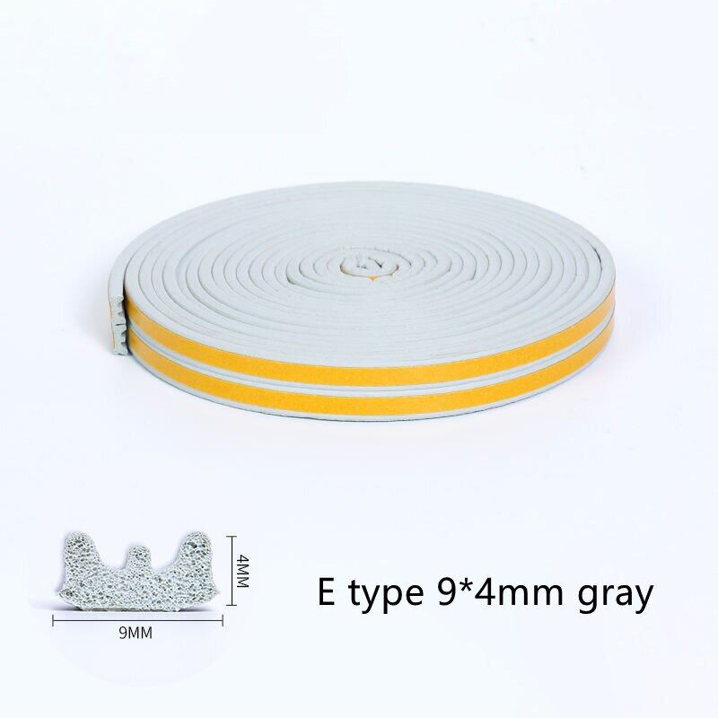 10 Meters DIPE Self-Adhesive Door And Window Sealing Strip Glass Window Anti-Collision Ruer Strip Foam Sound Insulation Strip