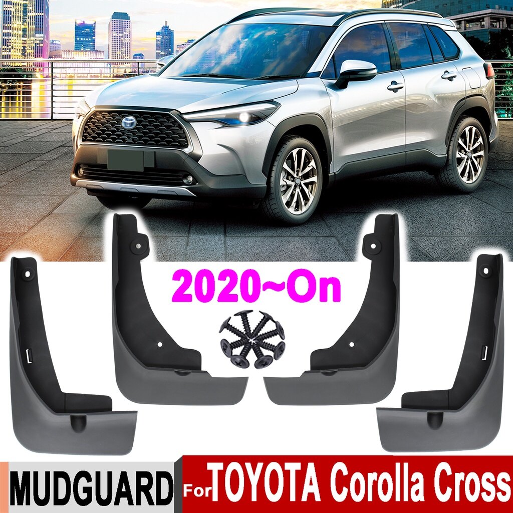 ZR FOR 4/Set Splash Guards For Toyota Corolla Cross 2020 2021 Mud flaps Mudflaps Fender Mudguard Front Rear Car Accessories Parts Wheel
