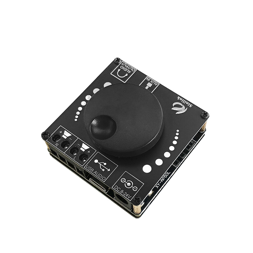 Original Bluetooth 5.0 50WX2 Wireless Audio Digital Power Amplifier Stereo Board 3.5MM AUX USB APP AP50L