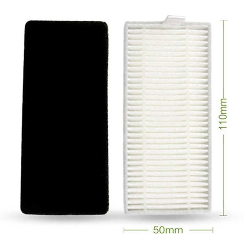 Replacement Parts Kit For Tesvor Robot Vacuum (S6, X500, X520, X600 Pro, M1) - 2 Main Brushes, 4 Side Brushes, 4 HEPA Filters