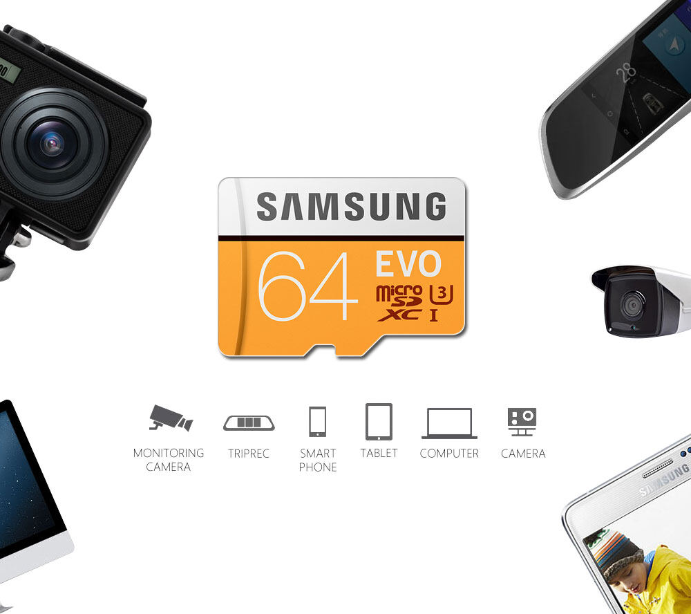 ♥COD + Thẻ Nhớ TF CF Class10 Chính Hãng 100% SAMSUNG U3 Micro SD 512GB/256GB/128GB C10