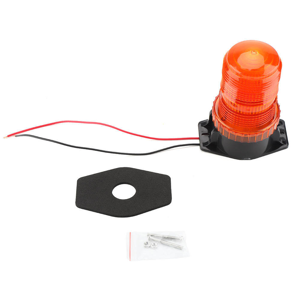 30 LEDs Amber Flashing Rotating Bulb Strobe Forklift Warning Light 10-110V HOT